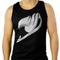 Anime Fairy Tail Guild Mark Cosplay Men Black Tank Top Sleeveless