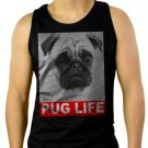 Dog Pug Life Slogan Men Black Tank Top Sleeveless