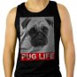 Dog Pug Life Slogan Men Black Tank Top Sleeveless