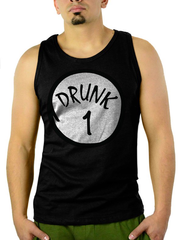 Drunk 1 ST PATRICK'S DAY beer irish PATTY'S FUNNY Men Black Tank Top Sleeveless