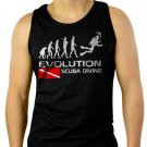 EVOLUTION OF SCUBA Diving down Flag Men Black Tank Top Sleeveless