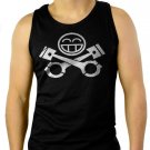 JDM RACING CAR Piston Smiley face Men Black Tank Top Sleeveless