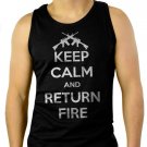 Keep Calm and Return Fire Men Tank Top Sleeveless