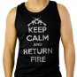 Keep Calm and Return Fire Men Tank Top Sleeveless