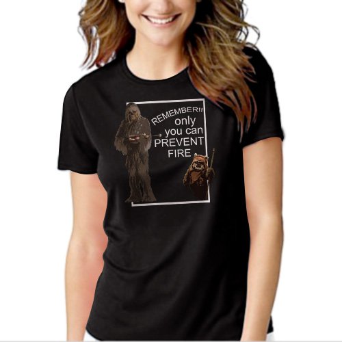 New Hot Star Wars Wookie Fire Women Adult T-Shirt