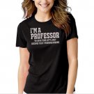 Professor University Funny Gift Black T-shirt For Women