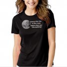 Science Flies You to the moon Religion flies you into buildings Black T-shirt For Women