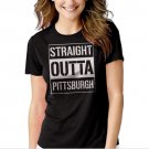 Straight Outta Pittsburgh Black T-shirt For Women