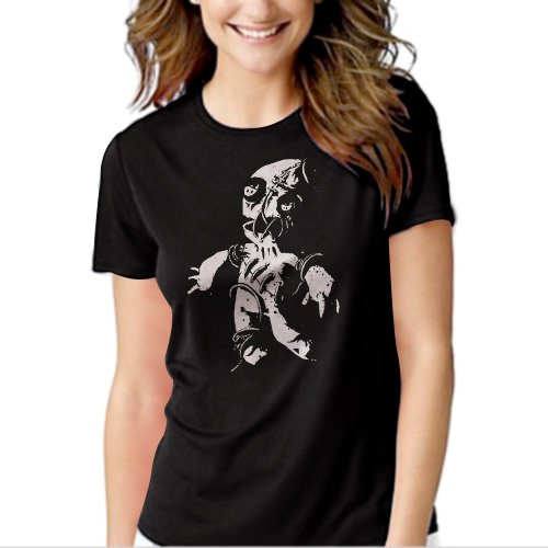 Voodoo Doll Goth Rock Black T-shirt For Women