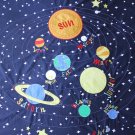Solar System Space Blue Glow in Dark Twin Duvet Cover Bedding Set