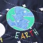 Solar System Space Blue Glow in Dark Twin Duvet Cover Bedding Set