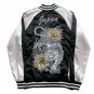 Japan TIGER Sukajan Embroidered Baseball Souvenir Flight Bomber Jumper Jacket Black White