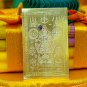 4 x Talisman Gold Plate Tao Wessuwan Giant God Mantra Lucky Thai Buddha Amulet