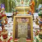 4 x Talisman Gold Plate Tao Wessuwan Giant God Mantra Lucky Thai Buddha Amulet