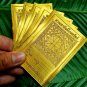 50 x Talisman Gold Plate Sheet Mantra Magic Lucky Yant Thai Buddha Amulet