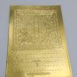 50 x Talisman Gold Plate Sheet Mantra Magic Lucky Yant Thai Buddha Amulet
