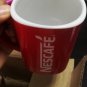 4 x Nescafe Red Cup Coffee Mug Collectible Red White Ceramic Tea Drink Classic Gift