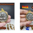Phra Pidta LP Toh Talisman Gold Micron Pendant Thai Buddha Thailand Amulet Big