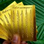 6 x Talisman Gold Plate Yant 5 Rows God Ha Taew Mantra Lucky Thai Buddha Amulet