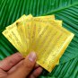 6 x Talisman Gold Plate Yant 5 Rows God Ha Taew Mantra Lucky Thai Buddha Amulet