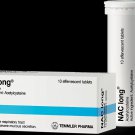 NAC Long Acetylcysteine 600 mg Dissolve Phlegm Thick Mucus Relief Cough 10Tab/PC
