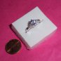 10Kt White Gold Filled Ring set with White Sapphire cz Stones size 7