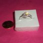 10Kt White Gold Filled Ring set with White Sapphire cz Stones size 7