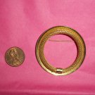 Gold Circle Scarf Pin or Brooch Vintage