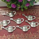 Garden Watering Pot Tibetan Silver Bead charms 5 pieces