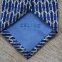 CELINE Vintage Blue Equestrian Print Tie.