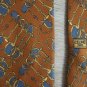 CELINE Vintage Brown Equestrian Print Tie.