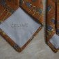 CELINE Vintage Brown Equestrian Print Tie.