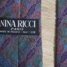 NINA RICCI VINTAGE Paisley Print Tie. 8.1 cm