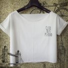Cute But Psycho crop top AF Pocket Logo T Shirt Top Festival Concert Dope tee 2