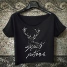 Item picture 	 expecto patronum t-shirt deathly hallows crop top women cropped tee harry tops 1
