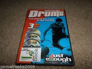 LEARN TO PLAY DRUMS DVD,CD-ROM,CD & BOOKLET