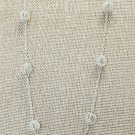 Ralph Lauren gem studded accent jewelry necklace silver tone  9" NEW