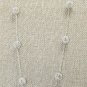 Ralph Lauren gem studded accent jewelry necklace silver tone  9" NEW