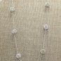 Ralph Lauren gem studded accent jewelry necklace silver tone  9" NEW