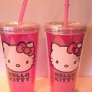 Lot 2 Zak Design Hello Kitty 16 Oz Tumbler with Straw NEW
