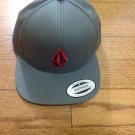 NWT - Volcom Gray Adult Men's Fitted Hat Cap Skater Snowboard Long Board One Siz