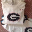 NWT NIKE UGA University of GEORGIA 'G' Bulldogs White Size 5 &6 Available