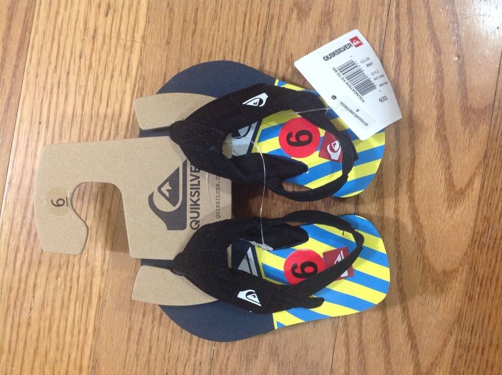 toddler quicksilver flip flops Size 4,6 brand new