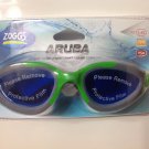 New ZOGGS Aruba Goggles Swim size L/XL Green-Grey/Blue DC5114 180° vision soft