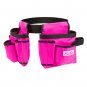 The Original Pink Box PINK 2-Pouch Canvas Pink Tool Belt