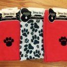 Dog Drying Towel ~ Bone Dry Microfiber Ultra-Absorbent ~ red, and blue - NEW