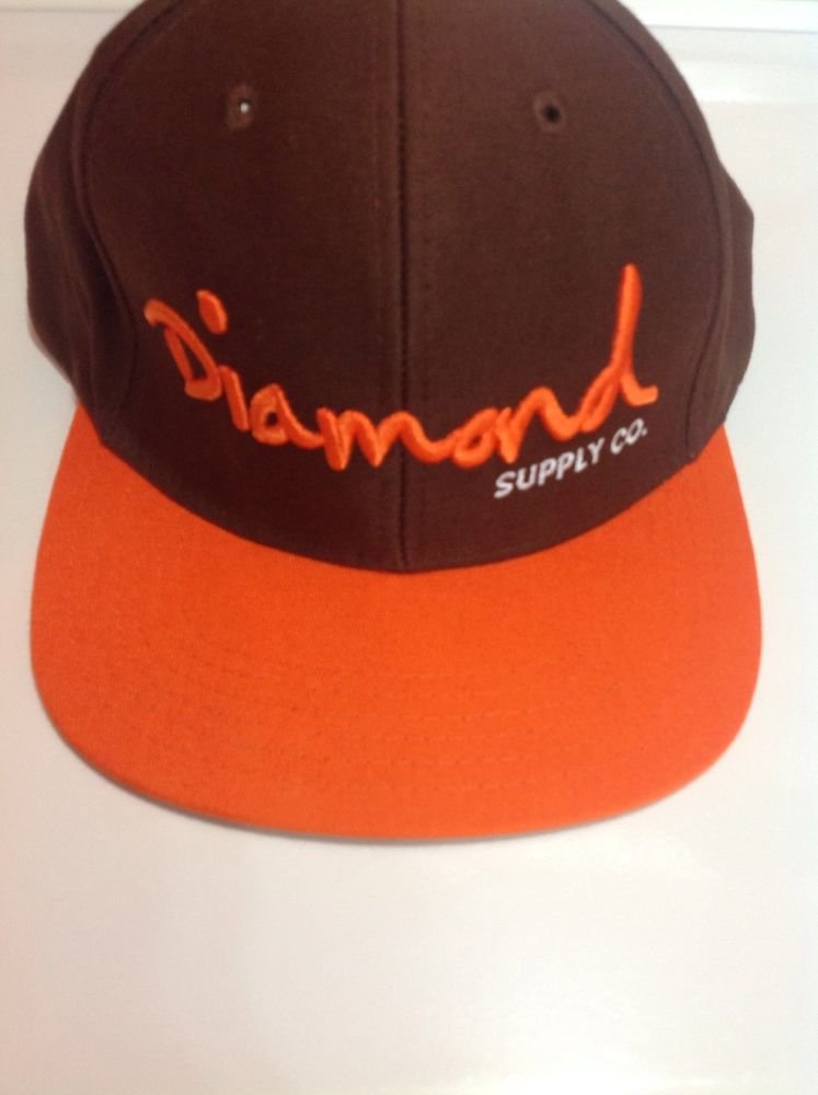 Diamond Supply Co Snapback Hat "OG Script" (Brown/Orange)