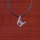 Equestrian Halter Horse Pendant with 18" Adjustable Black Cord,Halter Jewelry