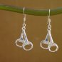 Snaffle CZ Bit Earrings Sterling Silver Equestrian Gifts,Snaffle Bit Jewelry