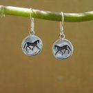 Silhouette Horse Earrings,Sterling Silver Horse Jewelry